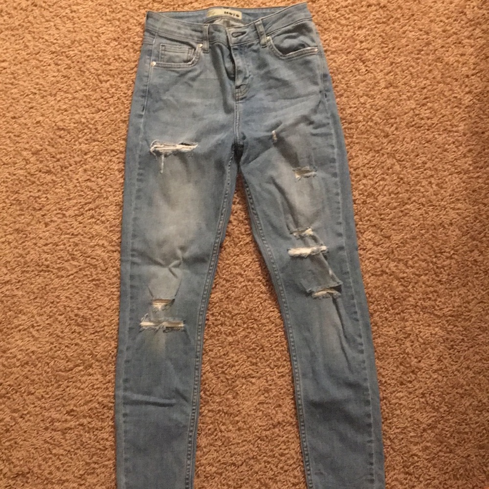 Topshop distressed jeans